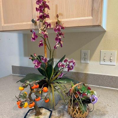 MLC060- Faux Orchid & Mini Floral Arrangements 