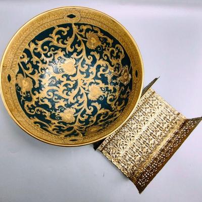 Beautiful Cobalt Asian Cobalt Tapestry Bowl