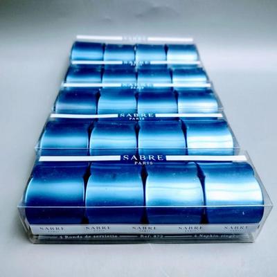 Pretty Dark Blue French Sabre Napkin Rings. 