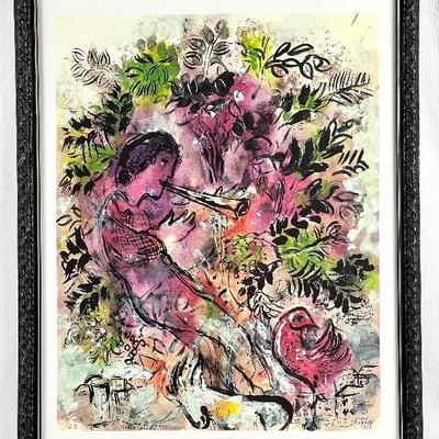 Beautifully Framed Marc Chagall Offset Litho: 