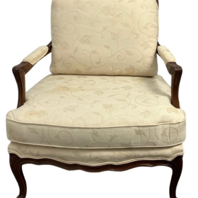 20th Century Louis XV Style French Country Bergere Chair
