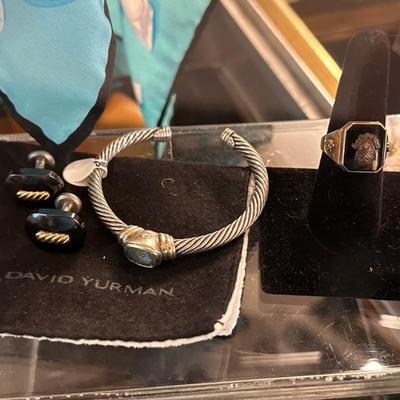 David Yurman bracelet and cufflinks