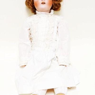 1051	ANTIQUE GERMAN BISQUE HEAD DOLL, 136/9, APPROXIMATELY 21 1/2 IN HIGH
