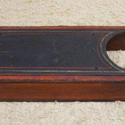 1068	ANTIQUE WOOD PAINT DECORATED CHILDS SLED, APPROXIMATELY 36 IN X 11 IN X 8 IN HIGH
