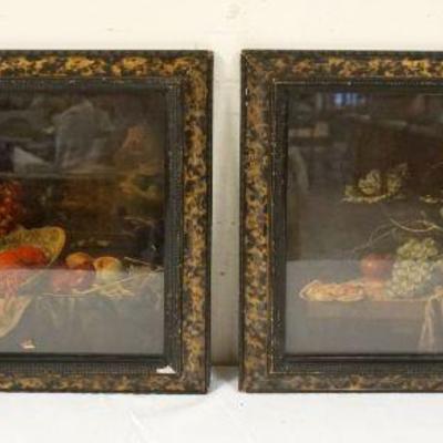 1095	PAIR OF FRAMED VICTORIAN STILL LIFE PRINTS, APPROXIMATELY 17 IN X 22 IN OVERALL
