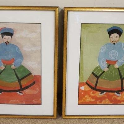 1243	ASIAN EMPERORS PRINTS, FRAMED, APPROXIMATELY 21 IN X 28 IN

