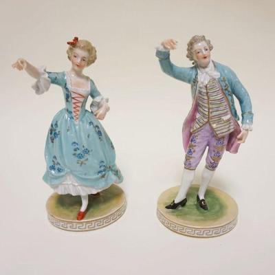 1018	DRESDEN PORCELAIN FIGURES OF MAN & WOMAN, APPROXIMATELY 8 1/2 IN HIGH

