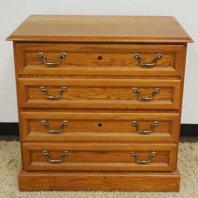 1193	OAK LATERAL 2 DRAWER FILE CABINET, APPROXIMATELY 32 IN X 21 IN X 32 IN H
