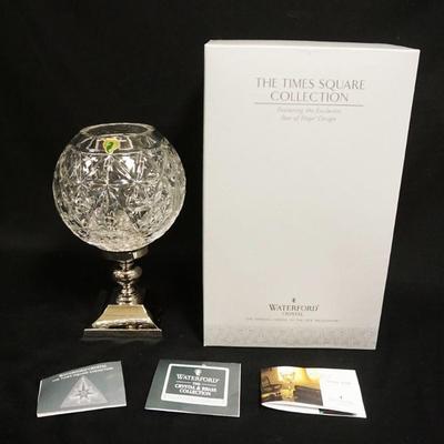 1031	WATERFORD LEAD CRYSTAL *TIMES SQUARE COLLECTION* STAR OF HOPE HURRICANE CANDLESTICK
