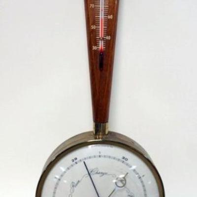 1287	MID CENTURY MODERN WALL *AIR GUIDE* BAROMETER AND THERMOMETER, APPROXIMATELY 16 IN H
