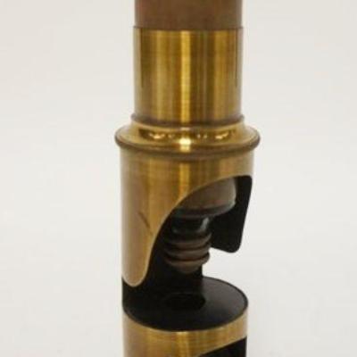 1293	ANTIQUE BRASS FRENCH POCKET MICROSCOPE, APPROXIMATELY 6 IN H
