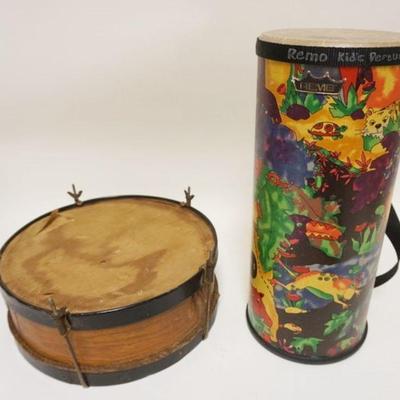 1276	LOT OF 2 DRUMS, 1 RENO KIDS PERCUSSION, APPROXIMATELY 16 IN H
