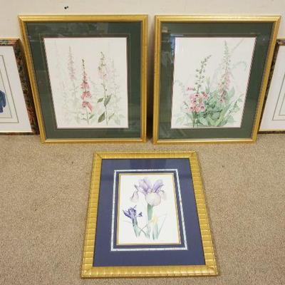 1245	LOT OF 5 BOTANICAL PRINTS, ASSORTED FRAMES, LARGEST APPROXIMATELY 24 IN X28 IN
