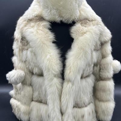 White Fur Coat and Hat
