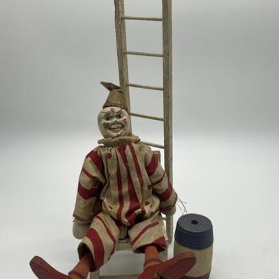 Antique Schoenhunt Clown Chair, Barrel and Ladder