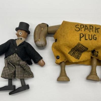Antique Schoenhut: Barney Google and Spark Plug