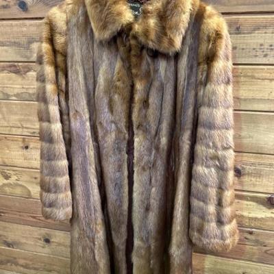 Long Brown Fur Coat from Striplings of Fort Worth
