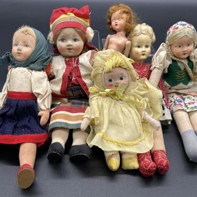 (6) Vintage Dolls, as pictured