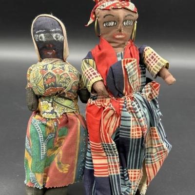 (2) Black Americana Rag Dolls
