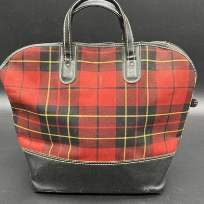 Vintage Red Plaid Carry On Bag by Lee
