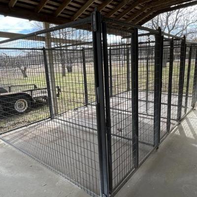 (4) Dog Kennels Made from 6ft Tall Kennel Panels