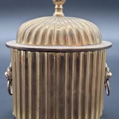 Brass Tea Caddy w/ Lion Handles, from India