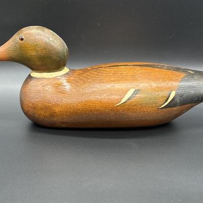 Wood Hand Carved & Finished Mallard Drake Duck