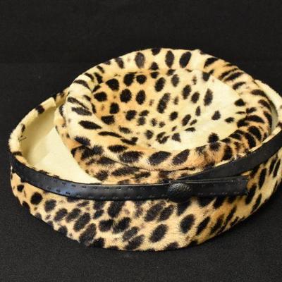 Vintage Mr. John Classic Faux Leopard Fur Hat