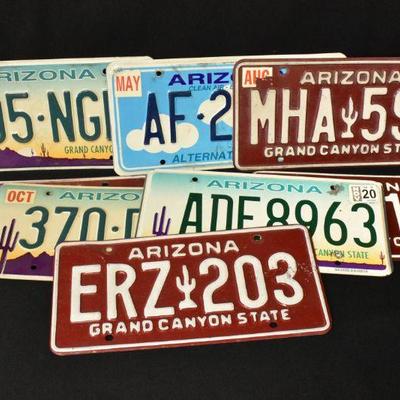 8 Arizona License Plates
