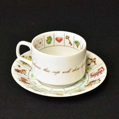 Vintage Fortune Telling Cup and Saucer