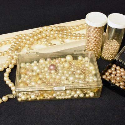 1+ Pounds Pearl Beads