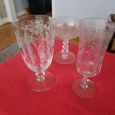 Tiffin Franciscan Springtime stemware