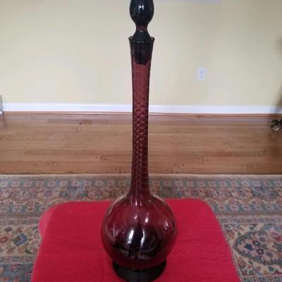 MCM purple/amethyst glass genie bottle - Empoli?