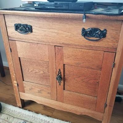 Antique oak commode