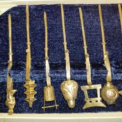 Japanese silver cocktail picks, set of 8