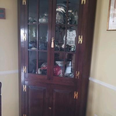 Chippendale style corner cabinet