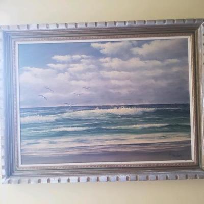 Seascape, signed M Charles