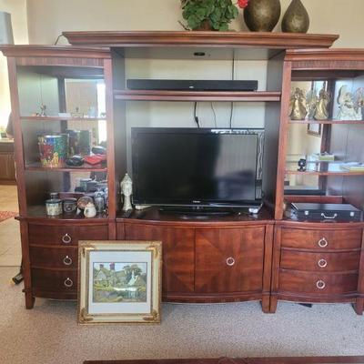 Entertainment center and a TV