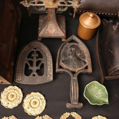 Antique iron rests and decor