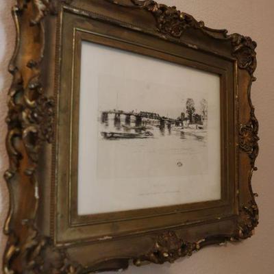 Antique framed artwork