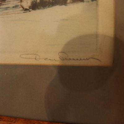 Antique framed artwork signed