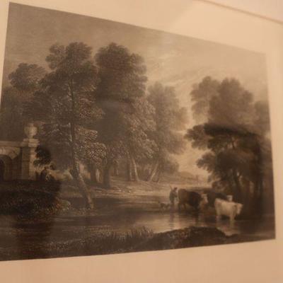 Antique framed print