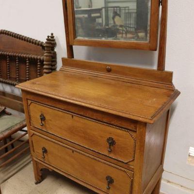 Antique furniture dresser with mirror