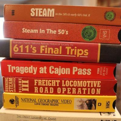 Vintage VHS Train videos