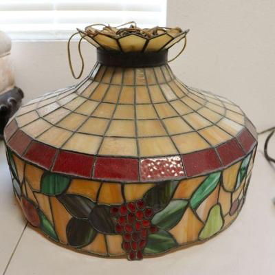 Antique leaded glass lampshade