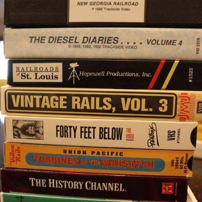 Vintage VHS Train videos