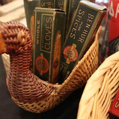 Vintage Ben Hur spices, soaps, tins