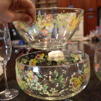 Vintage glass bowls