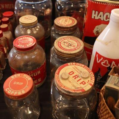 Vintage Ben Hur spices, soaps, tins