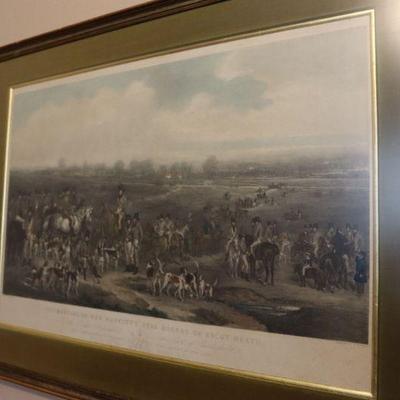 Antique framed etching